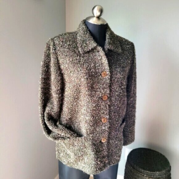 Vintage Wool Blend Blazer/ Coatigan Jacket Women’s Sz 10 - Picture 3 of 12